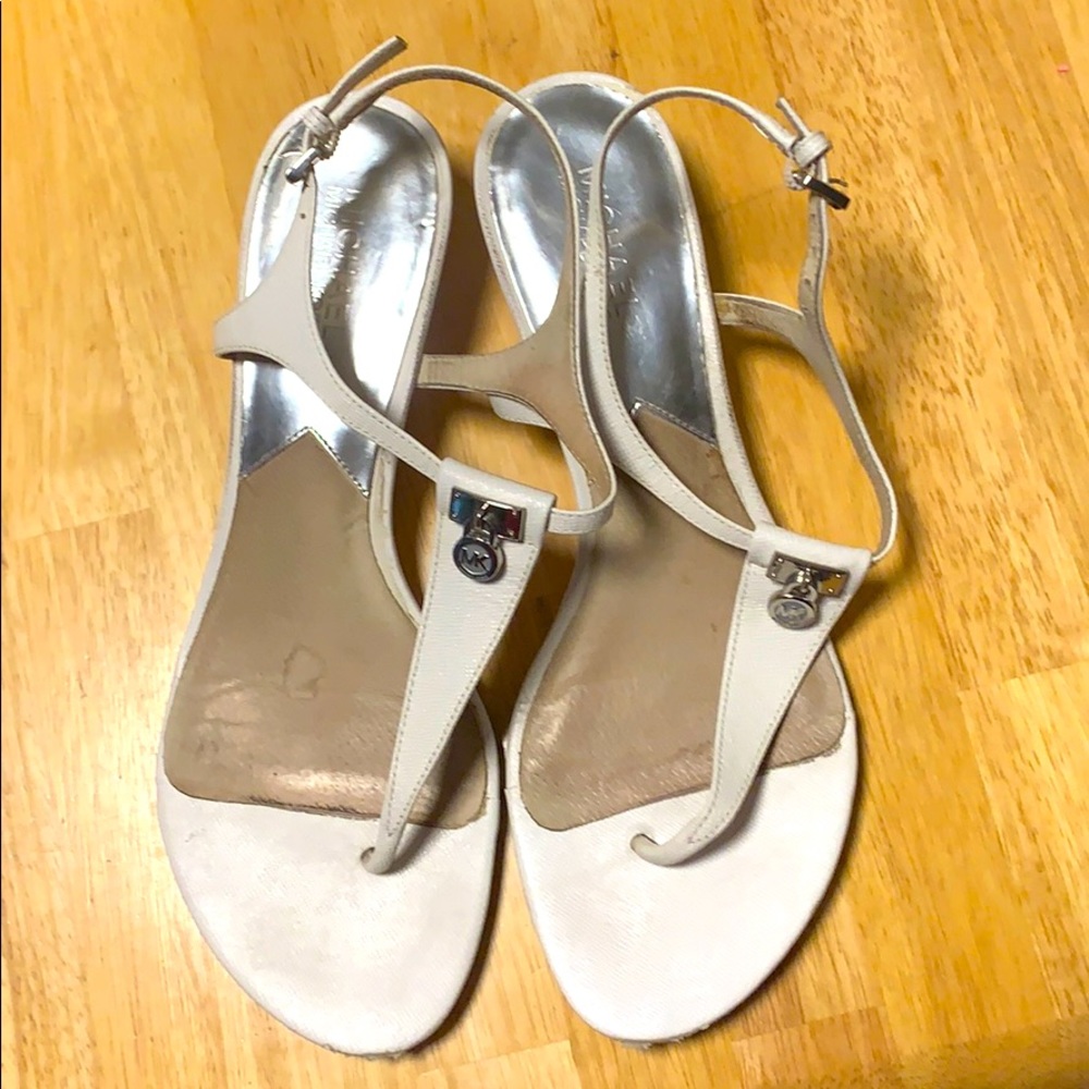 Michael Michael Kor white sandals